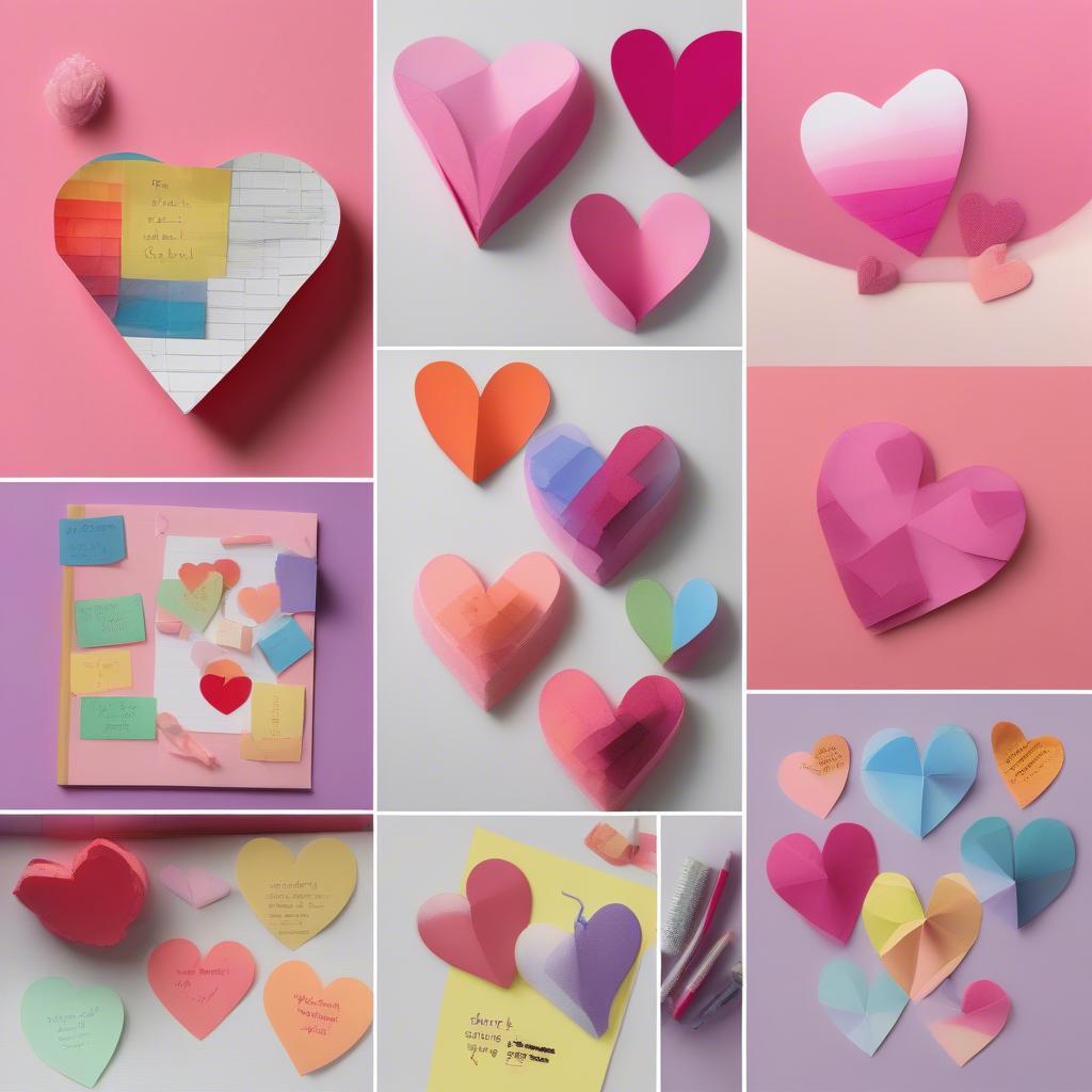 Creative Sticky Note Heart Variations