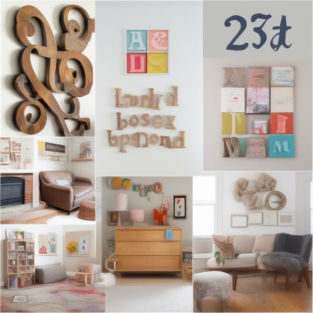 Creative wall decor ideas using wooden letters