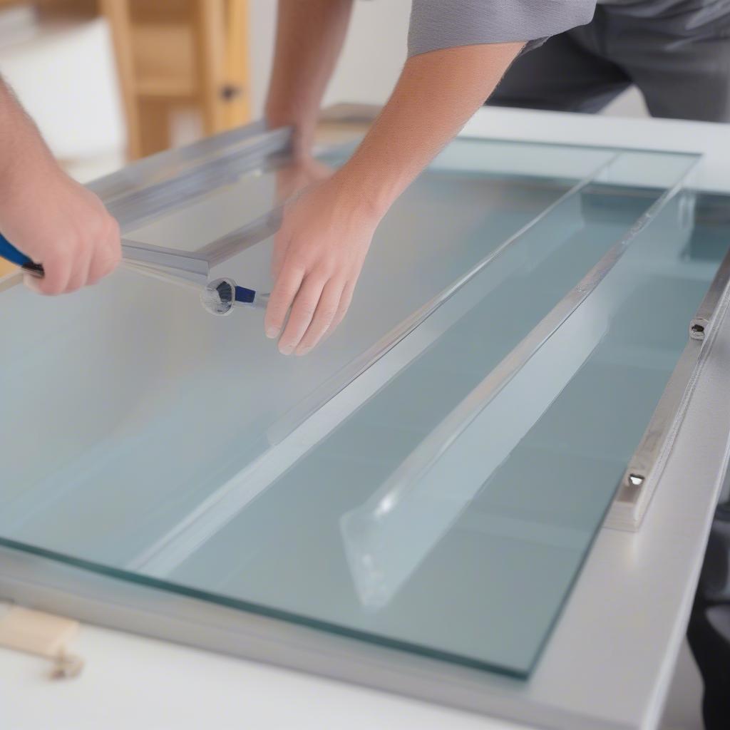 Installing a Custom Acrylic Frame