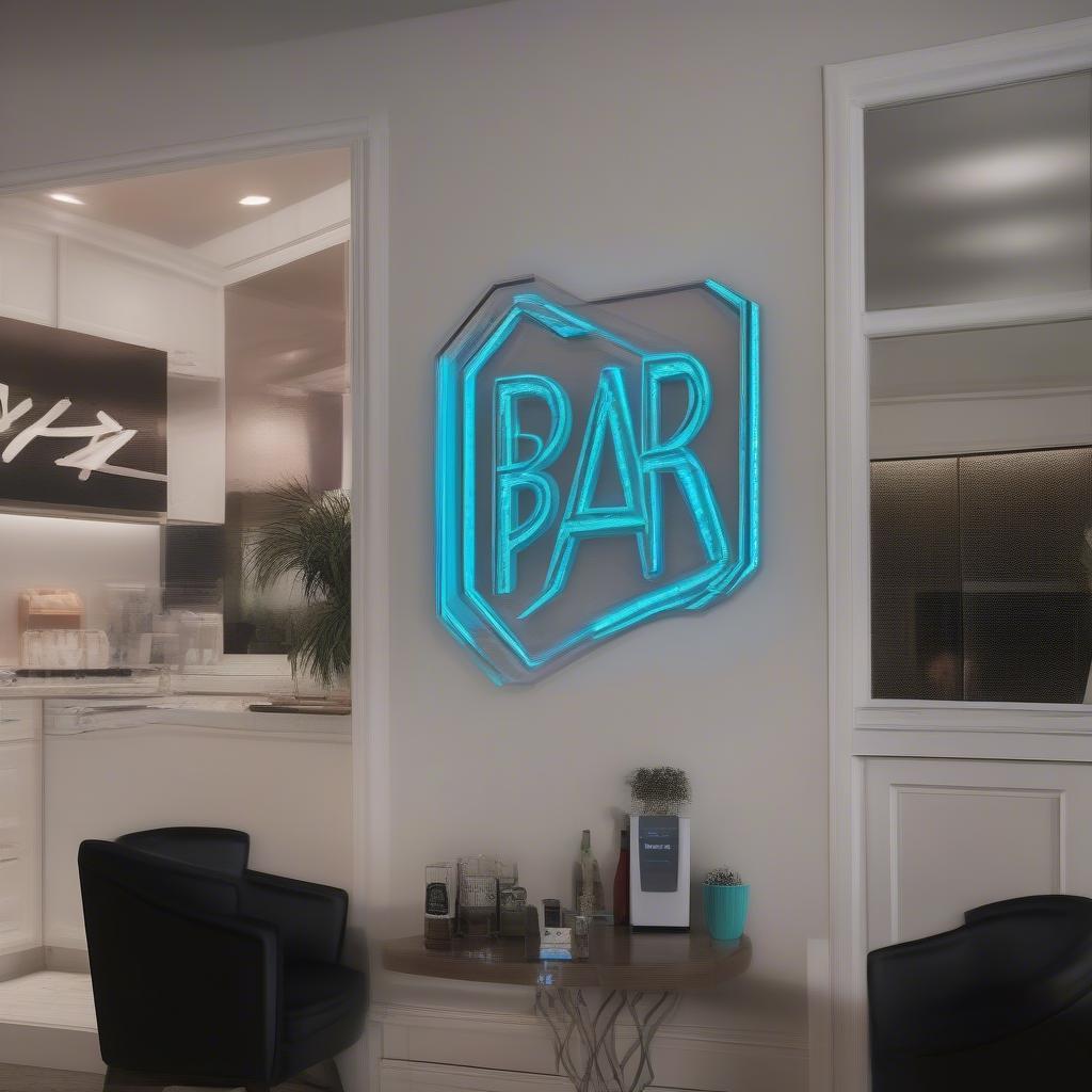 LED Backlit Custom Bar Mirror Sign