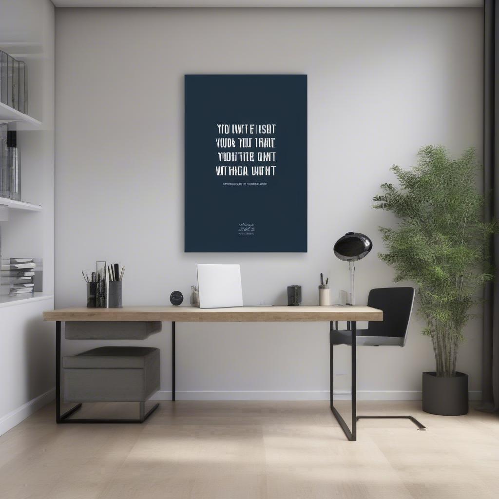 Custom Canvas Art in an Office