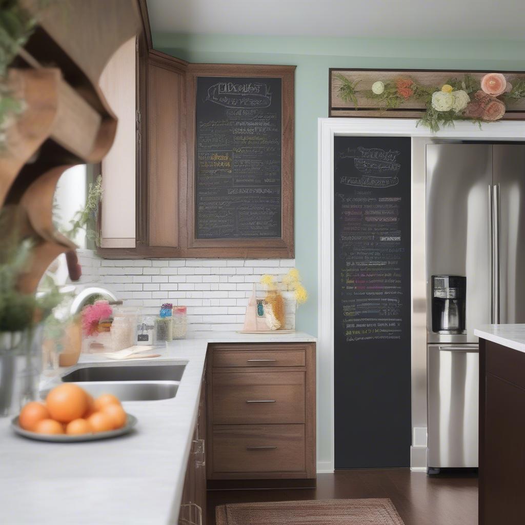 Custom Chalkboard in Kitchen for Organization