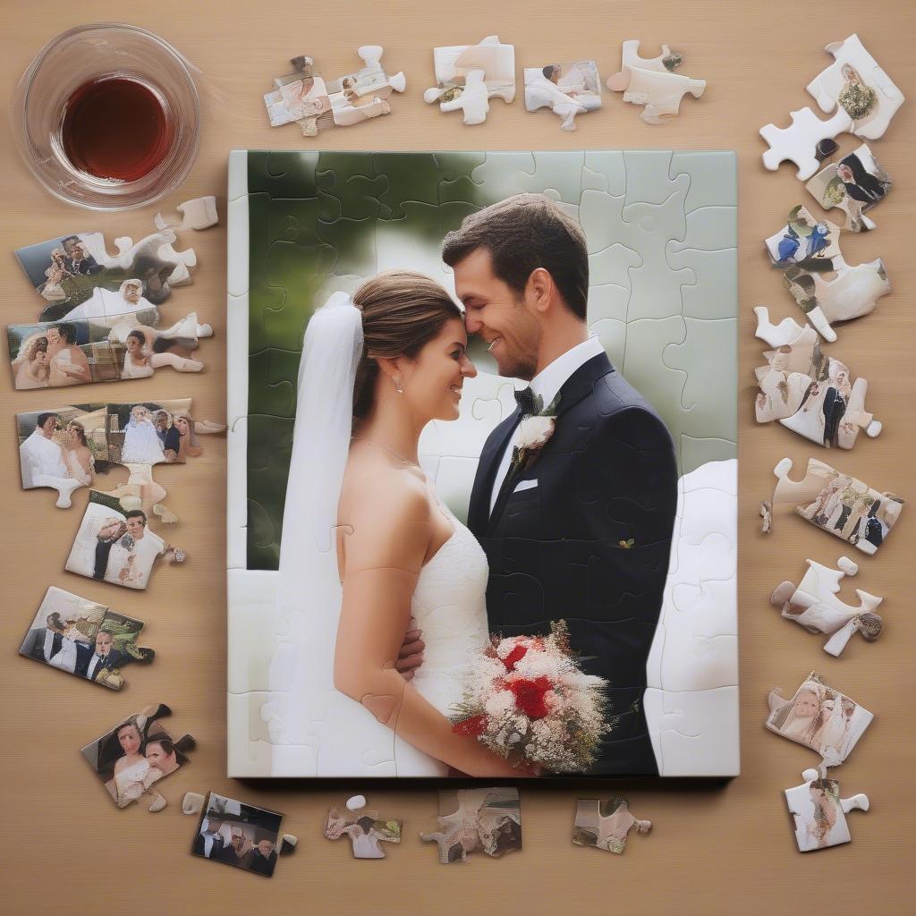 Custom Collage Puzzle Wedding Anniversary Gift