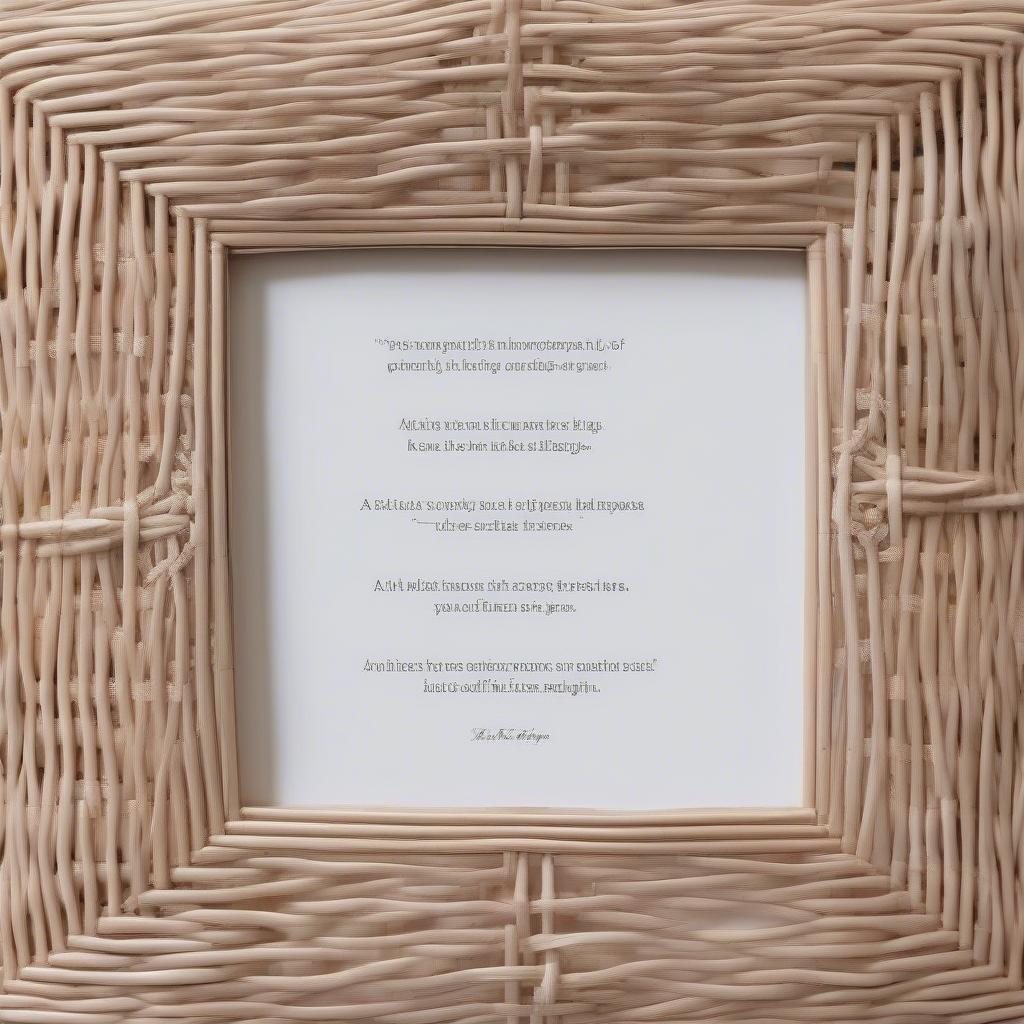 Custom Designed Wicker Frame Quote