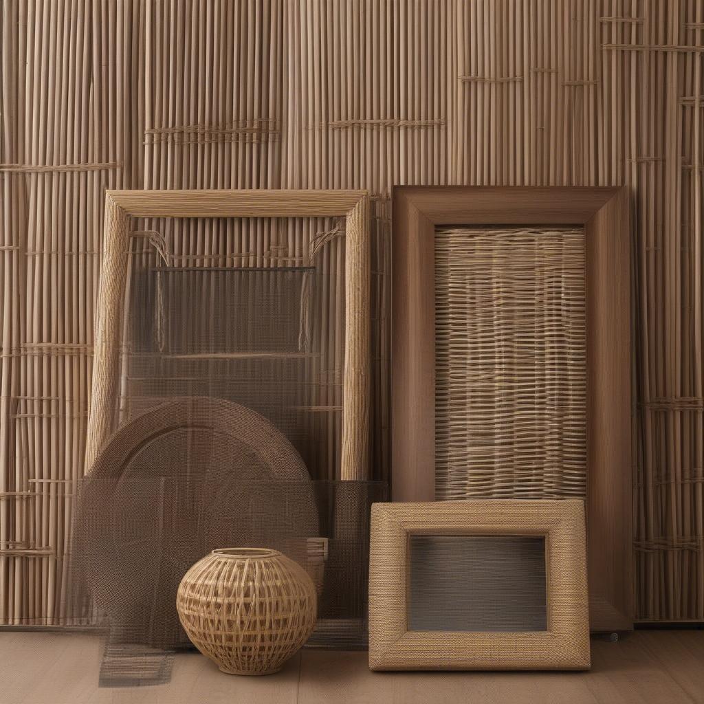 Custom Frame Material Options: Comparing wood, metal, wicker, and rattan frames.