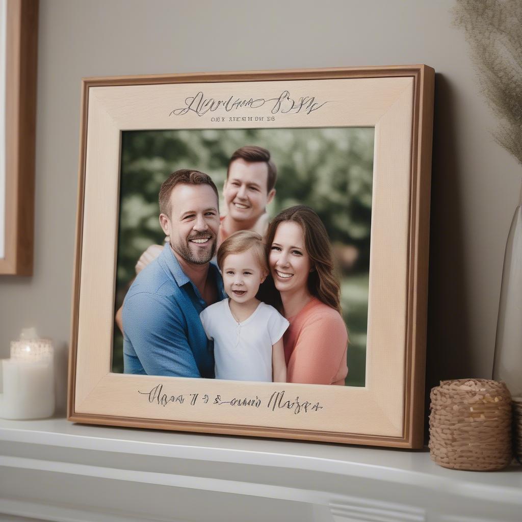 Custom Framed Canvas Print with Family Photo