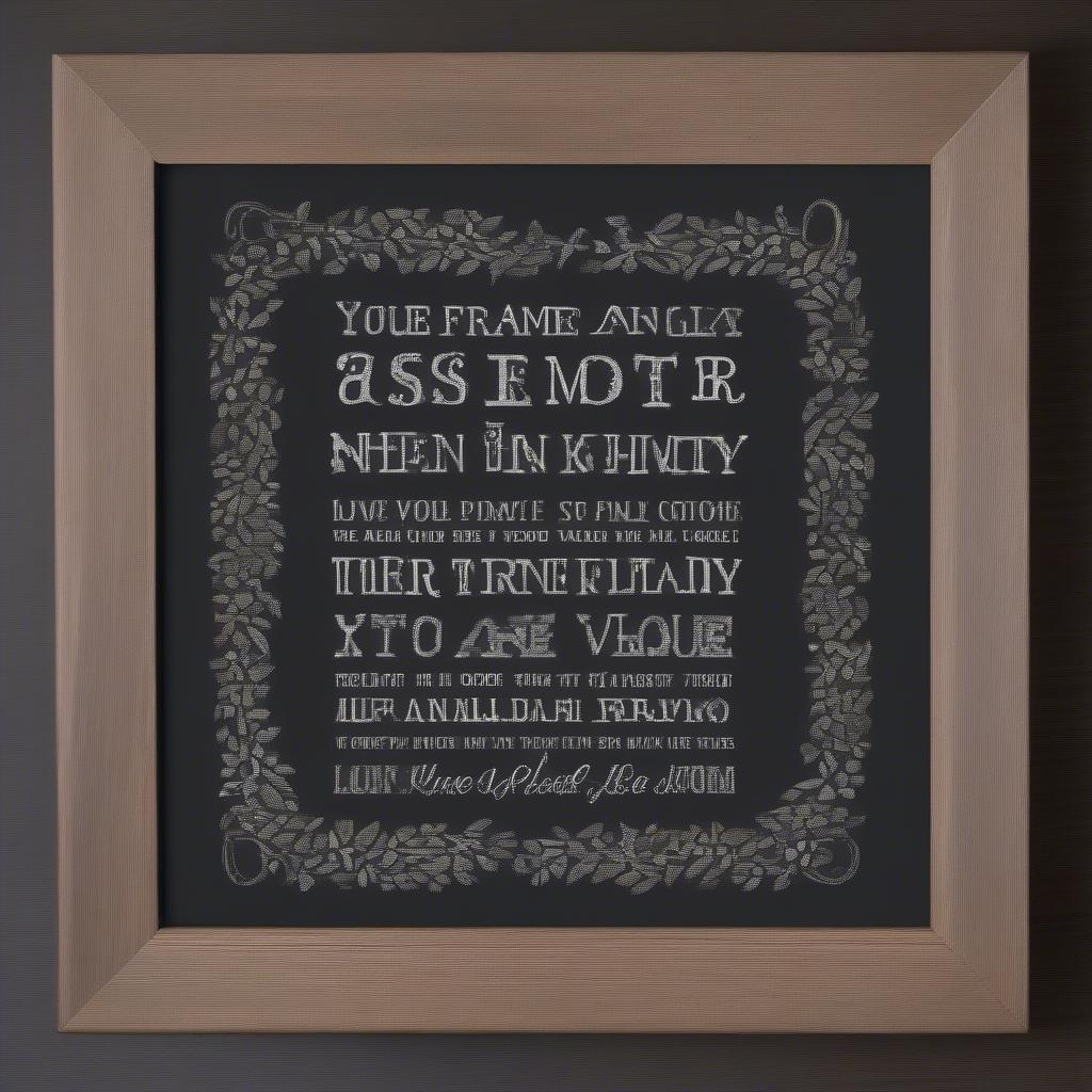 Custom Framed Sayings