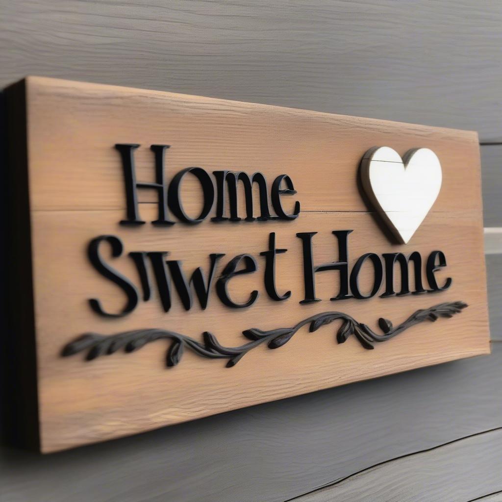 Custom Wooden Home Sweet Home Sign