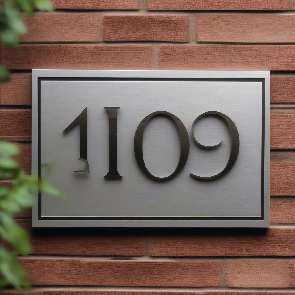 Custom Metal House Address Plaque with Design