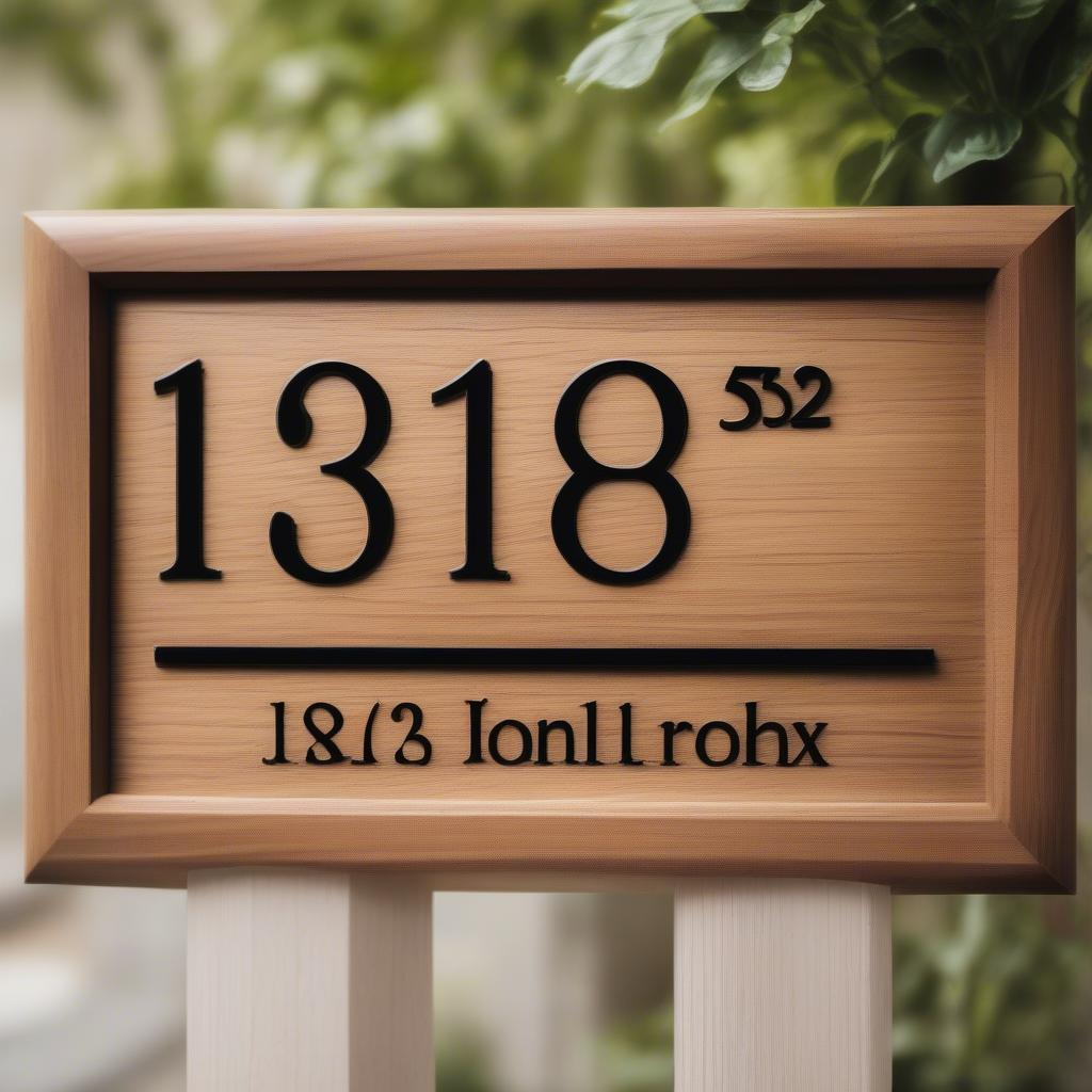 Custom House Address Plaque Made of Wood