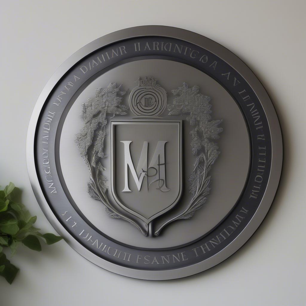 Custom Metal House Plaque with Family Crest