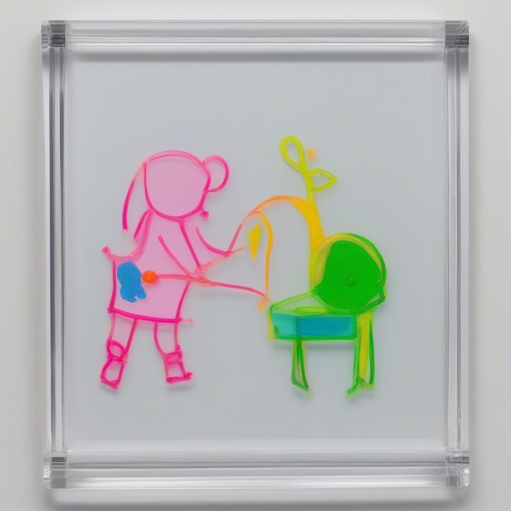 Custom Lucite Frame for a Child's Artwork