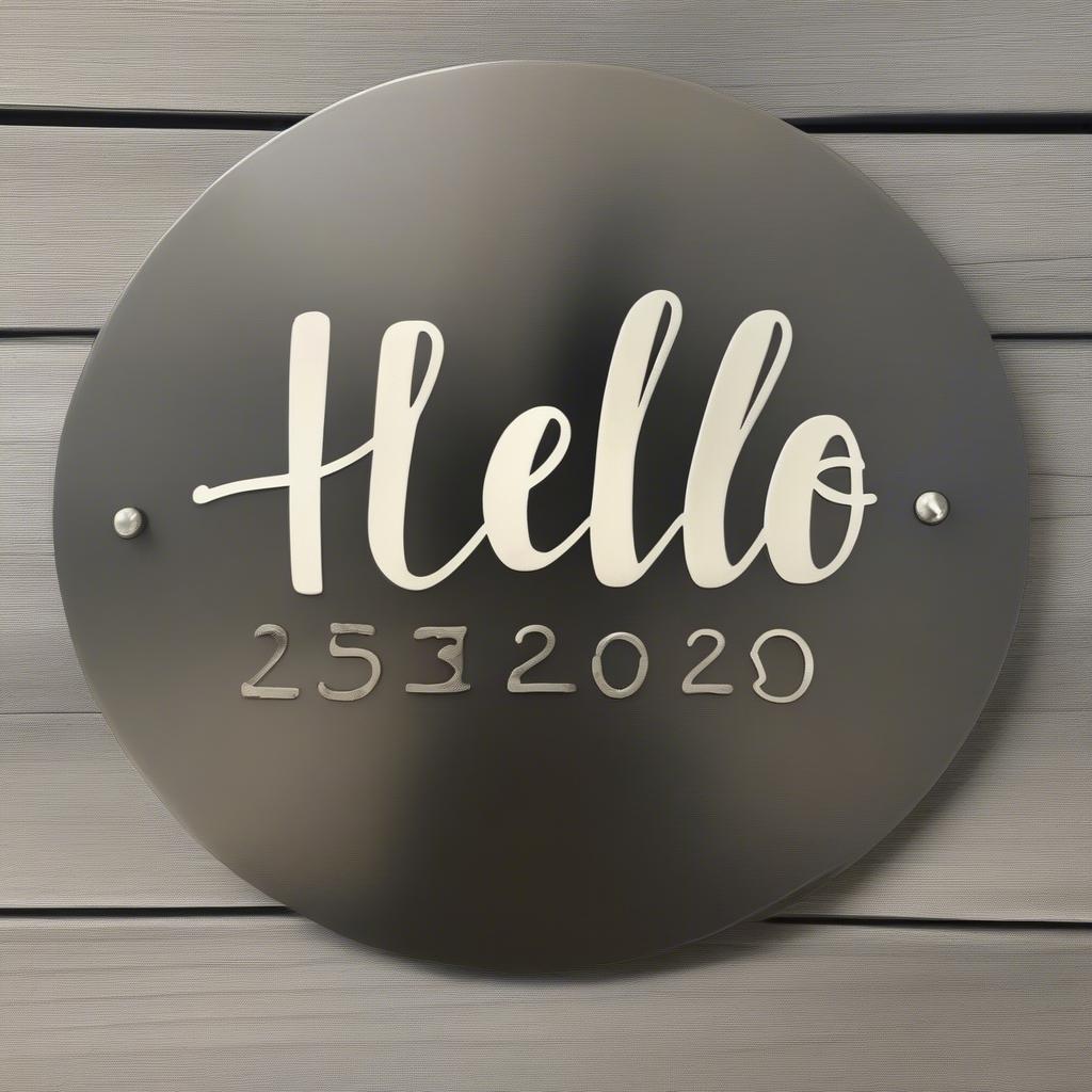 Custom Metal Hello Sign Examples