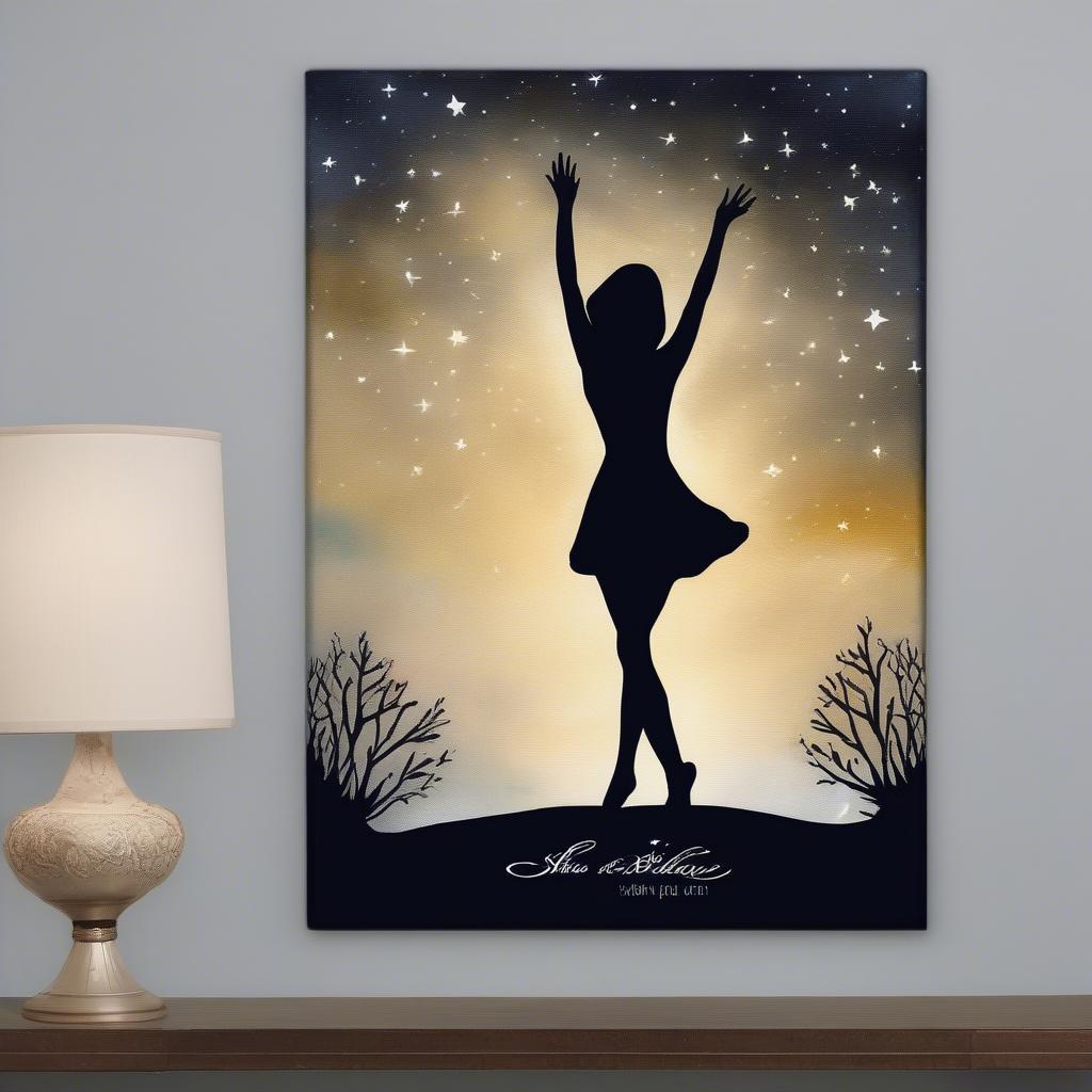 Custom canvas painting with a personalized inspirational quote