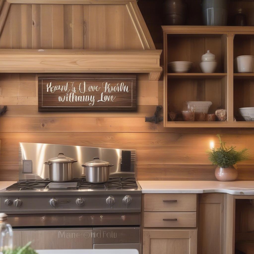 Custom Personalized Kitchen Signs for Rustic Farmhouse Kitchen