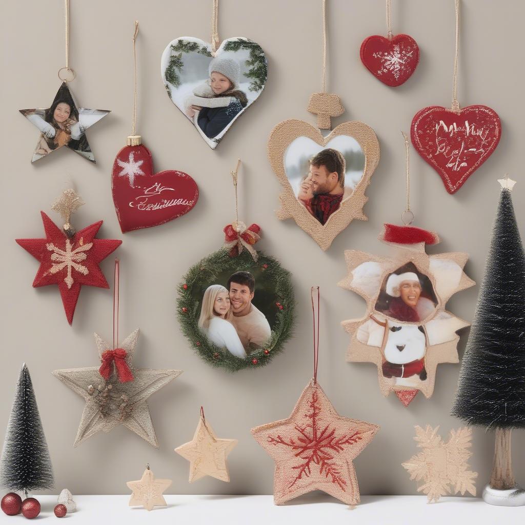 Custom Photo Christmas Ornaments in Various Shapes