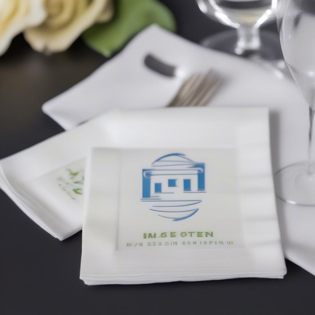 Custom Photo Napkins Corporate Event