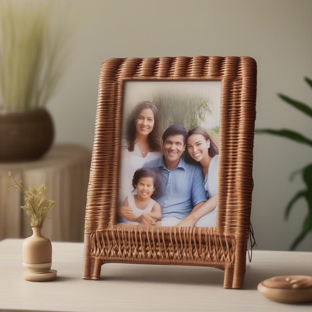 Custom Photo Stand In - Wicker Design