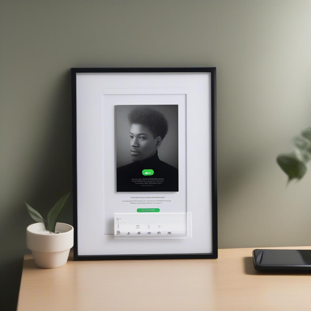 Custom Picture Frame with Song and Spotify Code