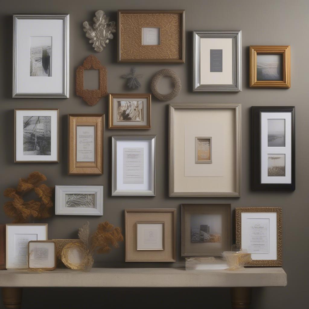 Various frame options for custom sayings framed, including wood, metal, and colored frames.