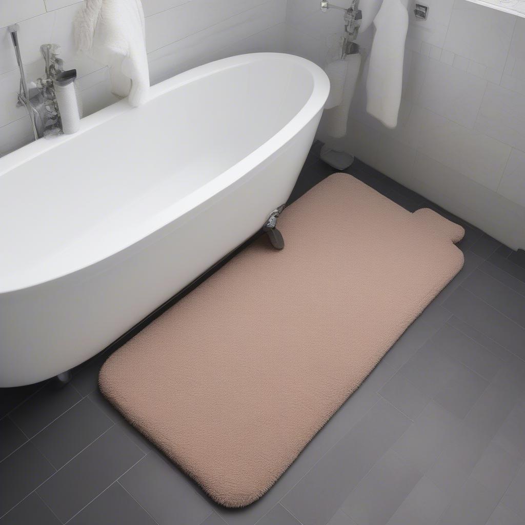 Custom Size Bath Mat for a Small Bathroom