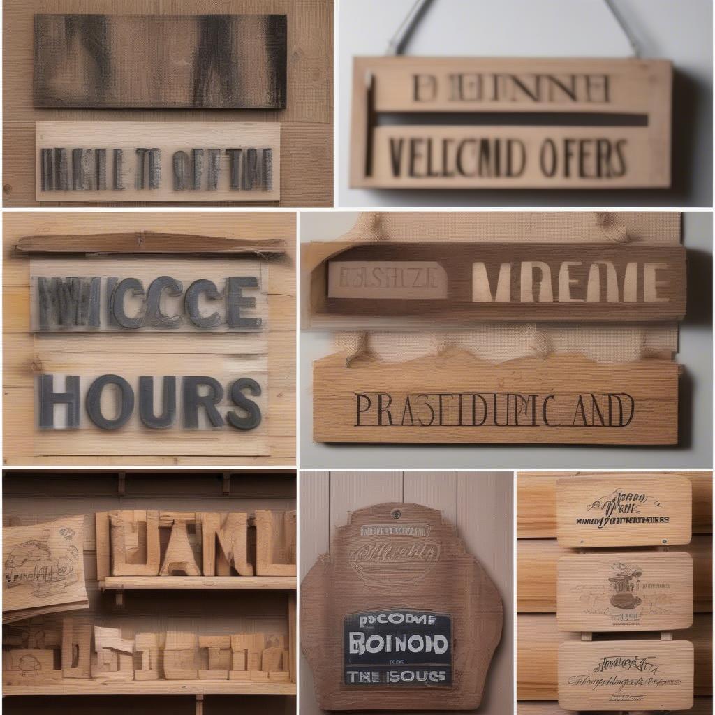 Custom Small Wooden Signs for Business