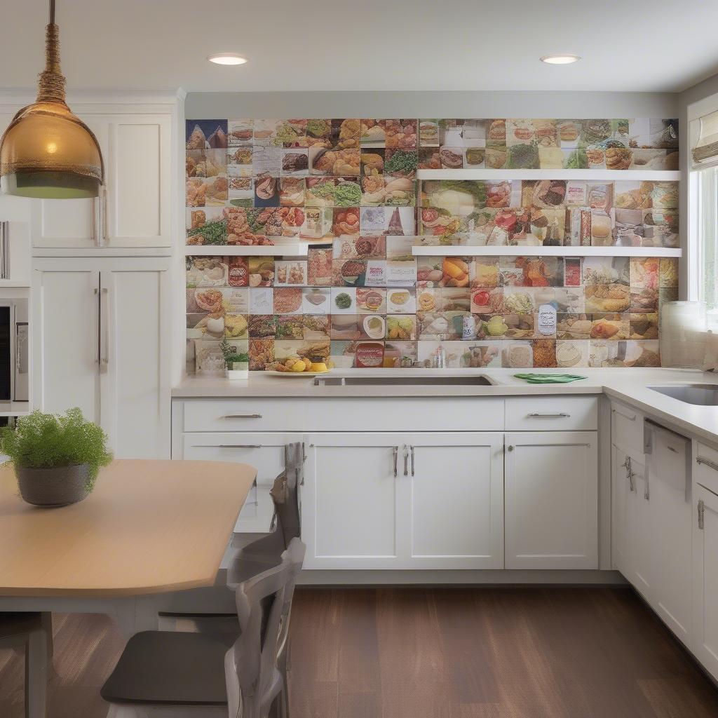 Custom Tile Photo Prints as Kitchen Backsplash