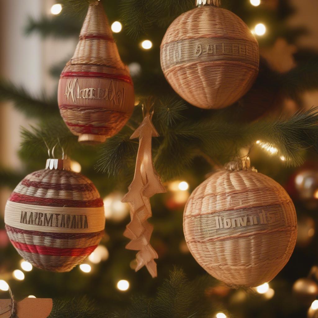 Custom Wicker Ornaments for Christmas