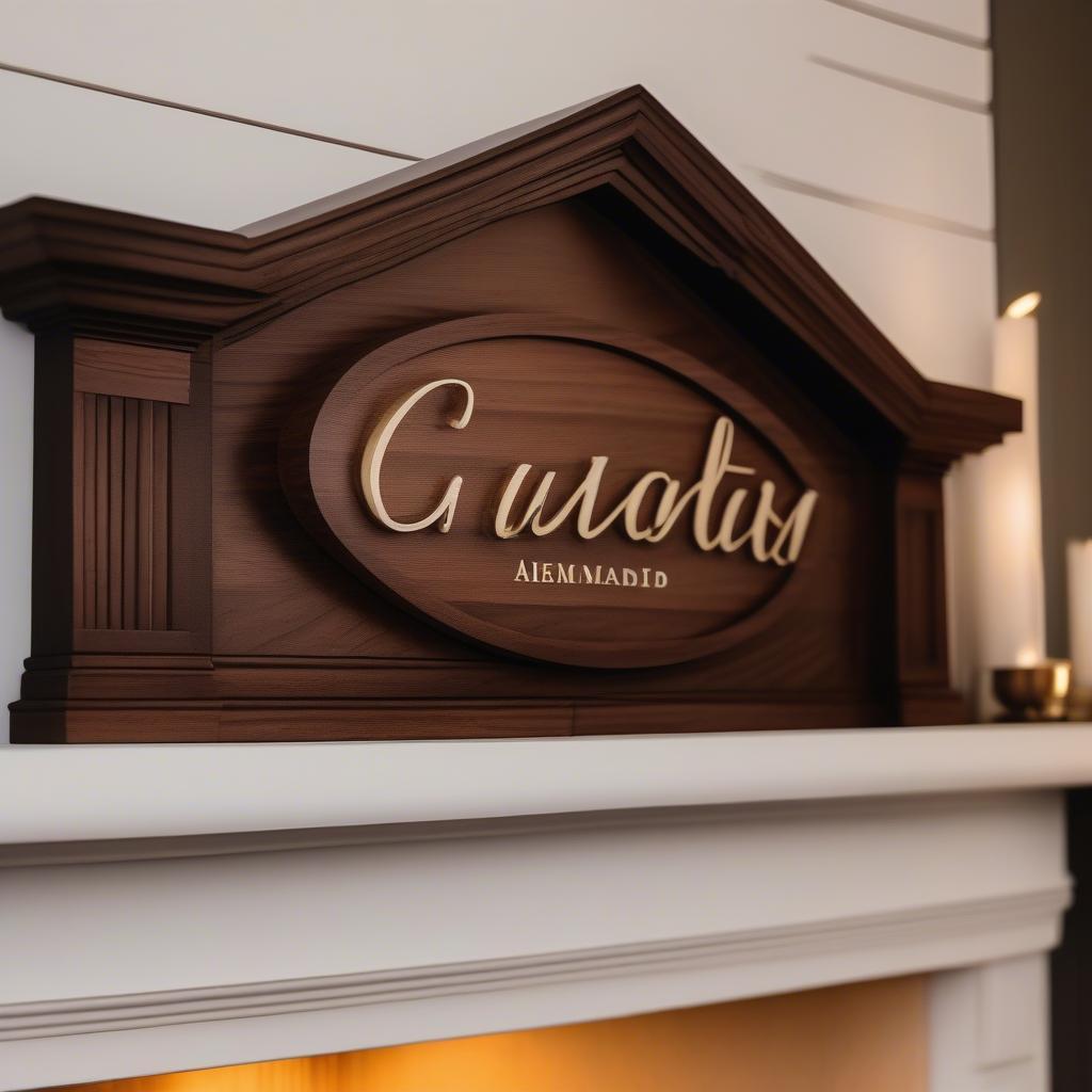 Custom Wood Family Name Sign for Living Room