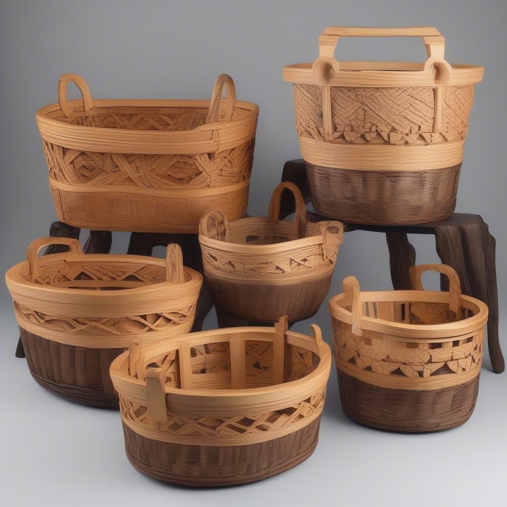 Variety of Custom Wooden Baskets