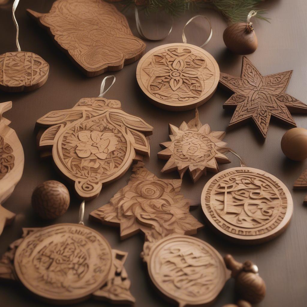 Custom Wooden Ornaments for a Rustic Touch