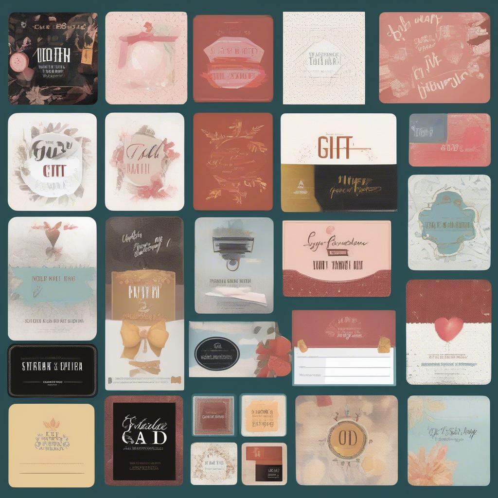 Explore customizable gift card templates for various occasions.