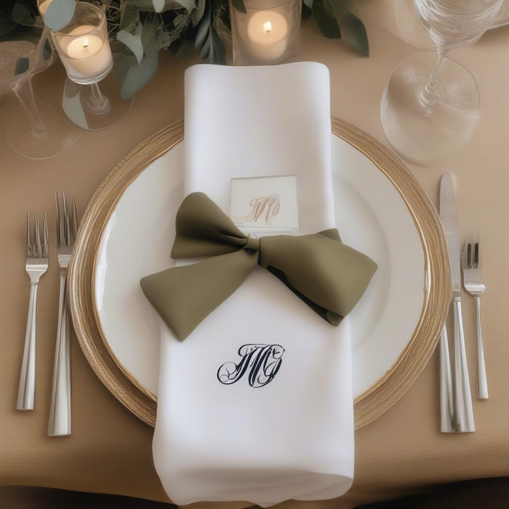 Customized Napkins Enhance Event Decor