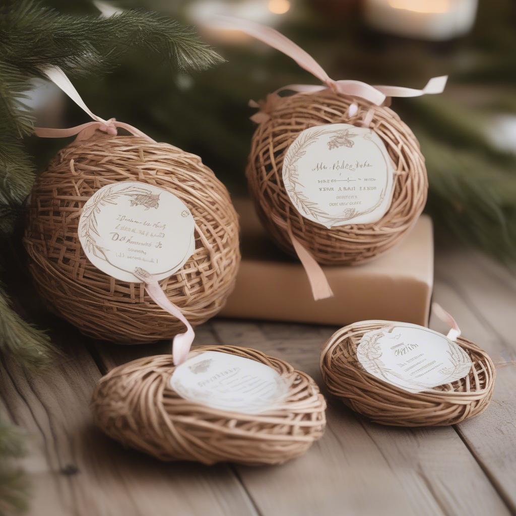 Customized Ornaments as Wedding Favors