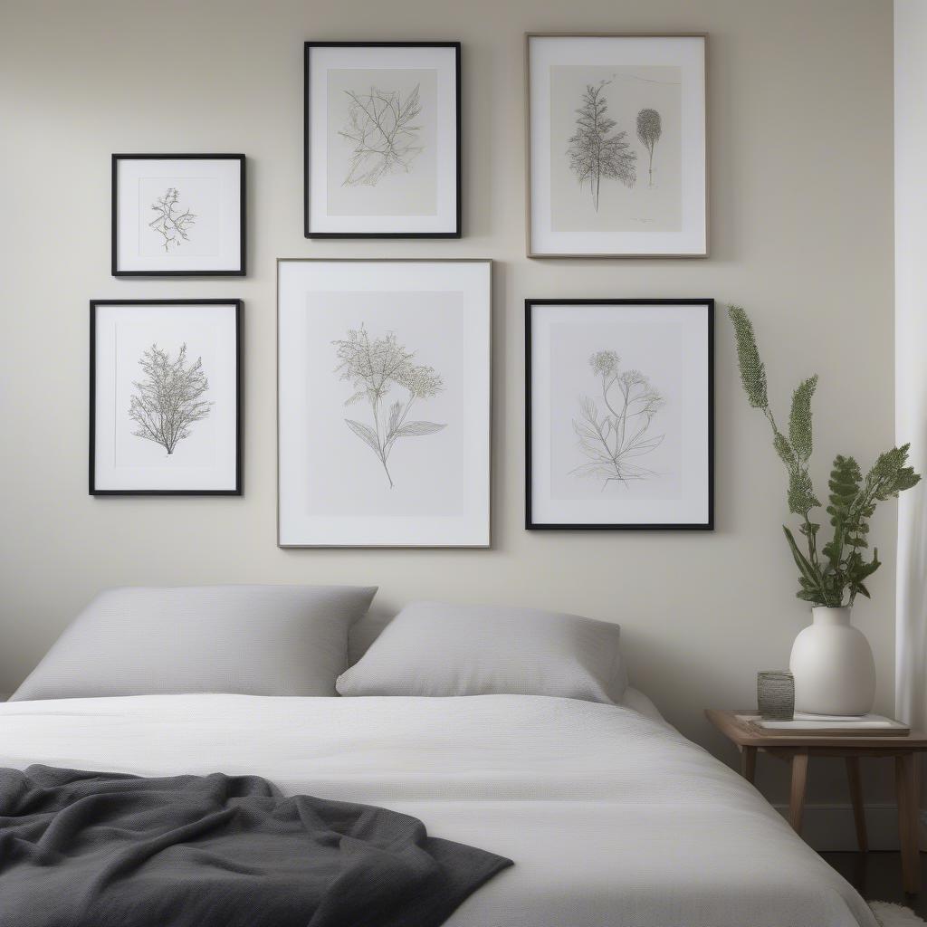 Cute Bedroom Wall Art: Minimalist Prints