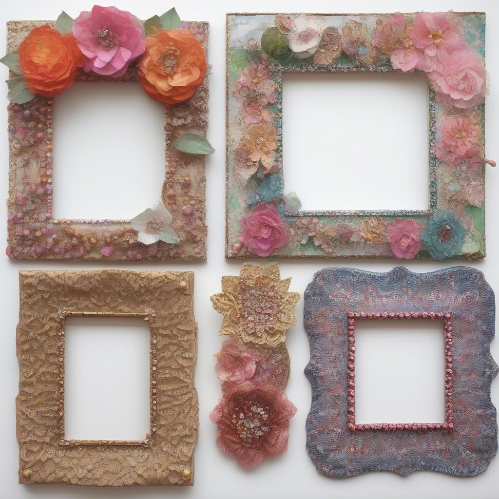 Decorated Cardboard Picture Frames