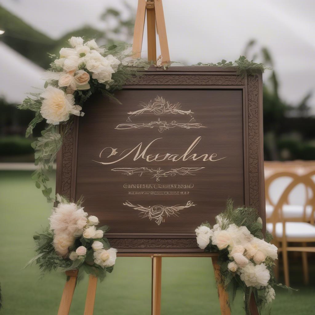 Decorative Custom Wood Wedding Sign