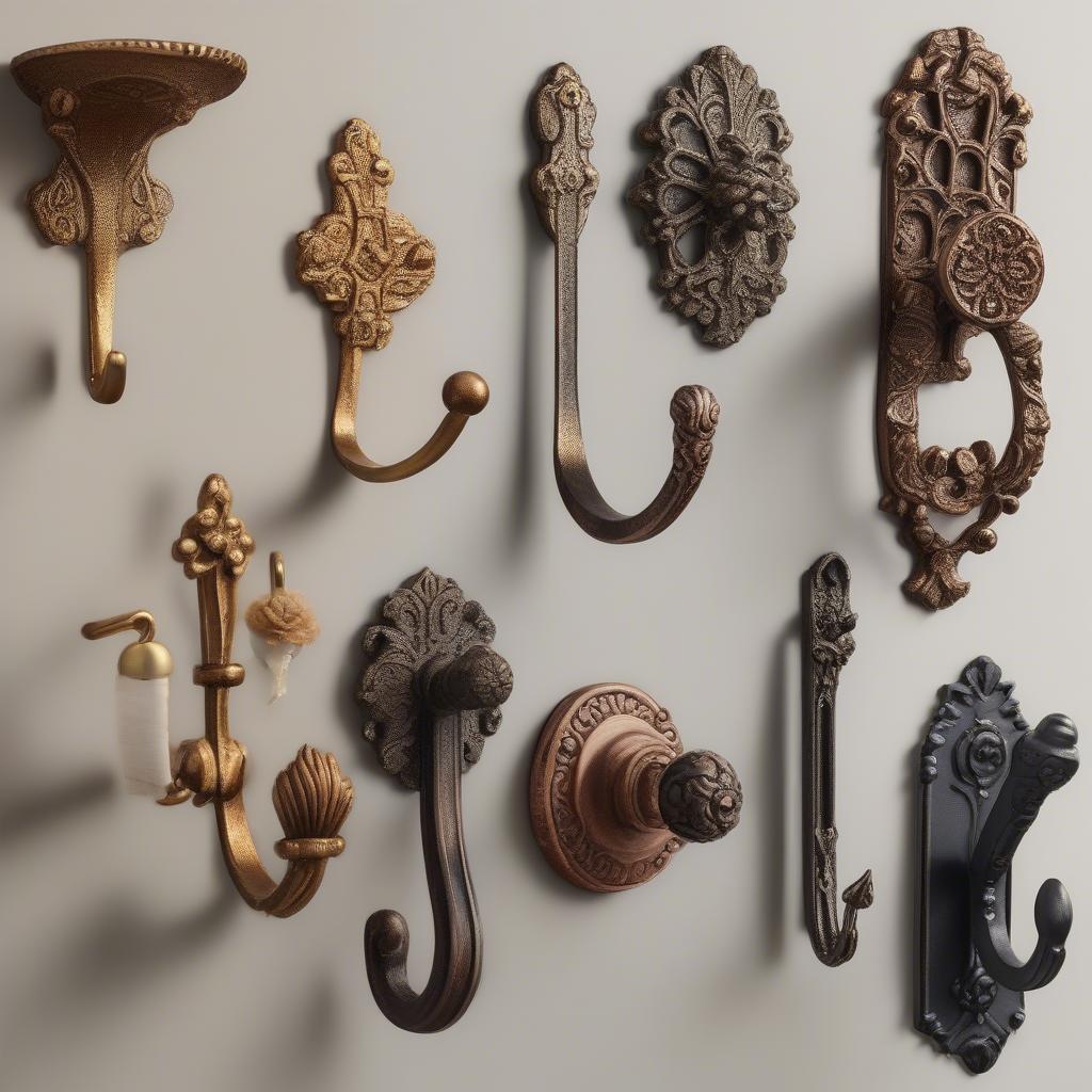 Decorative Hook Styles for Wall Hangings