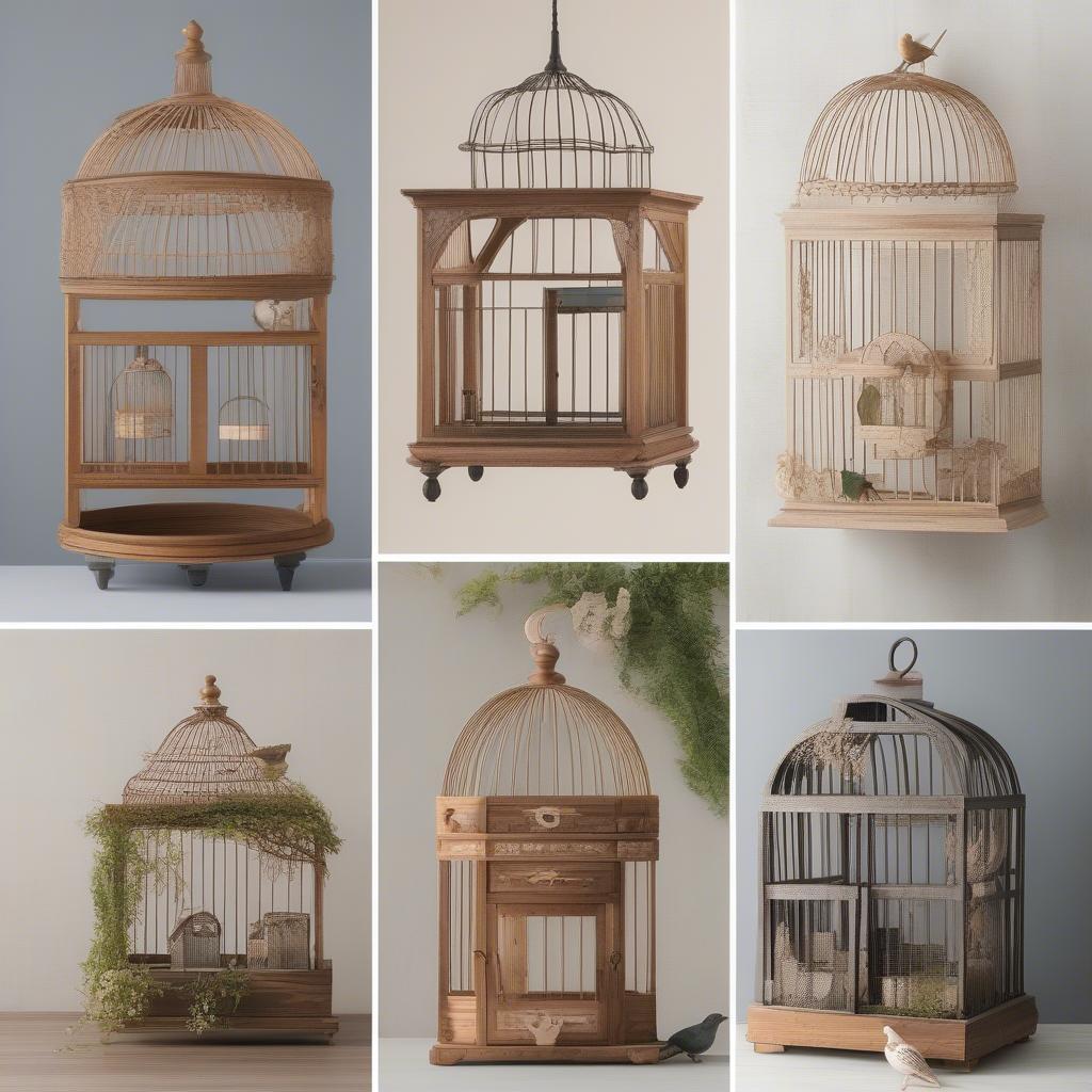 Different Styles of Decorative Wood Bird Cages