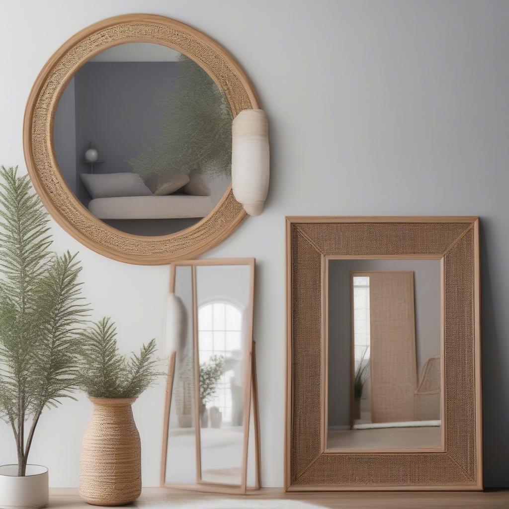 Decorative Wooden Frames for Rattan Mirrors