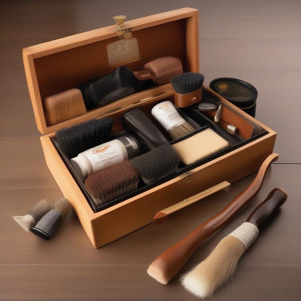 Deluxe Shoe Shine Kit Contents