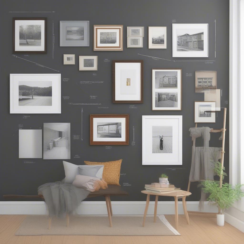 Steps to design a visually appealing picture wall collage