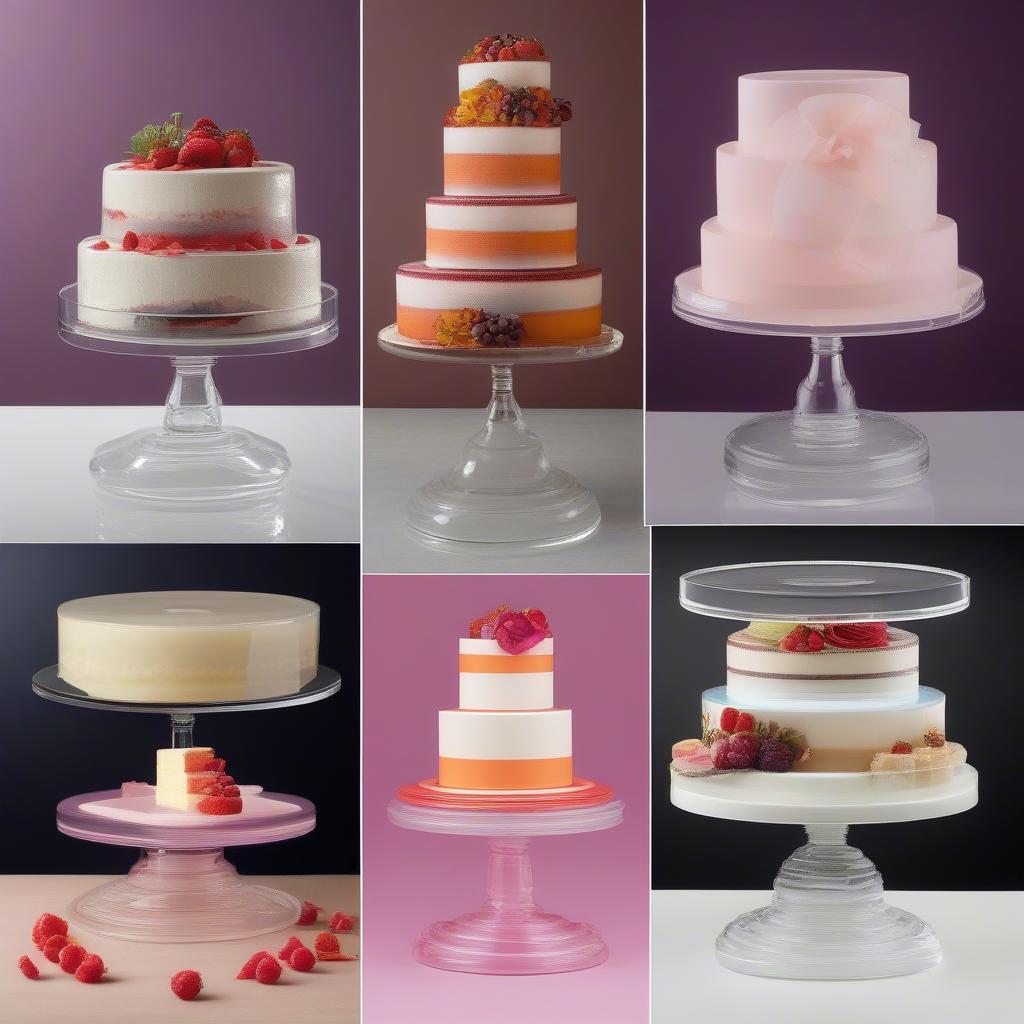 Different Acrylic Cake Riser Shapes