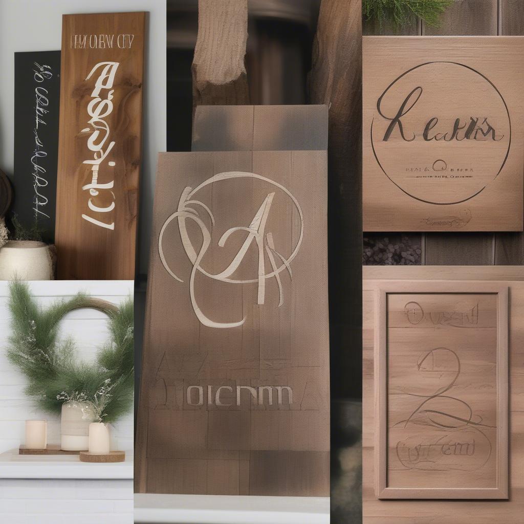 Various styles of family wood signs, including rustic, modern, and classic designs.