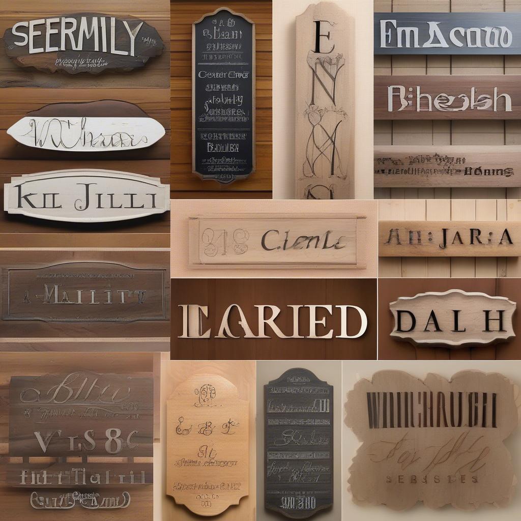 Different Font Styles for Personalized Family Name Signs