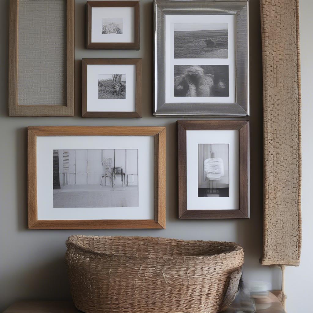 Different Frame Materials for Wall Collage