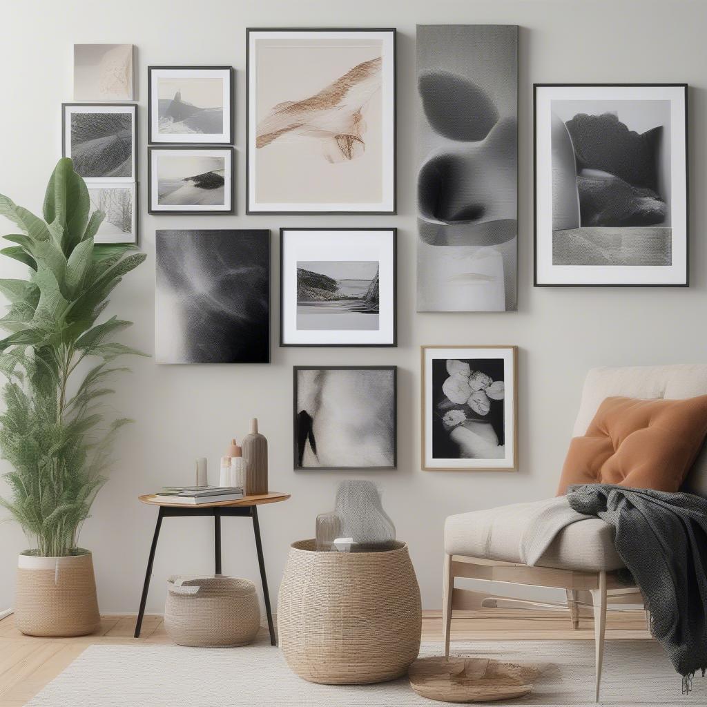 Different styles of framed canvas prints