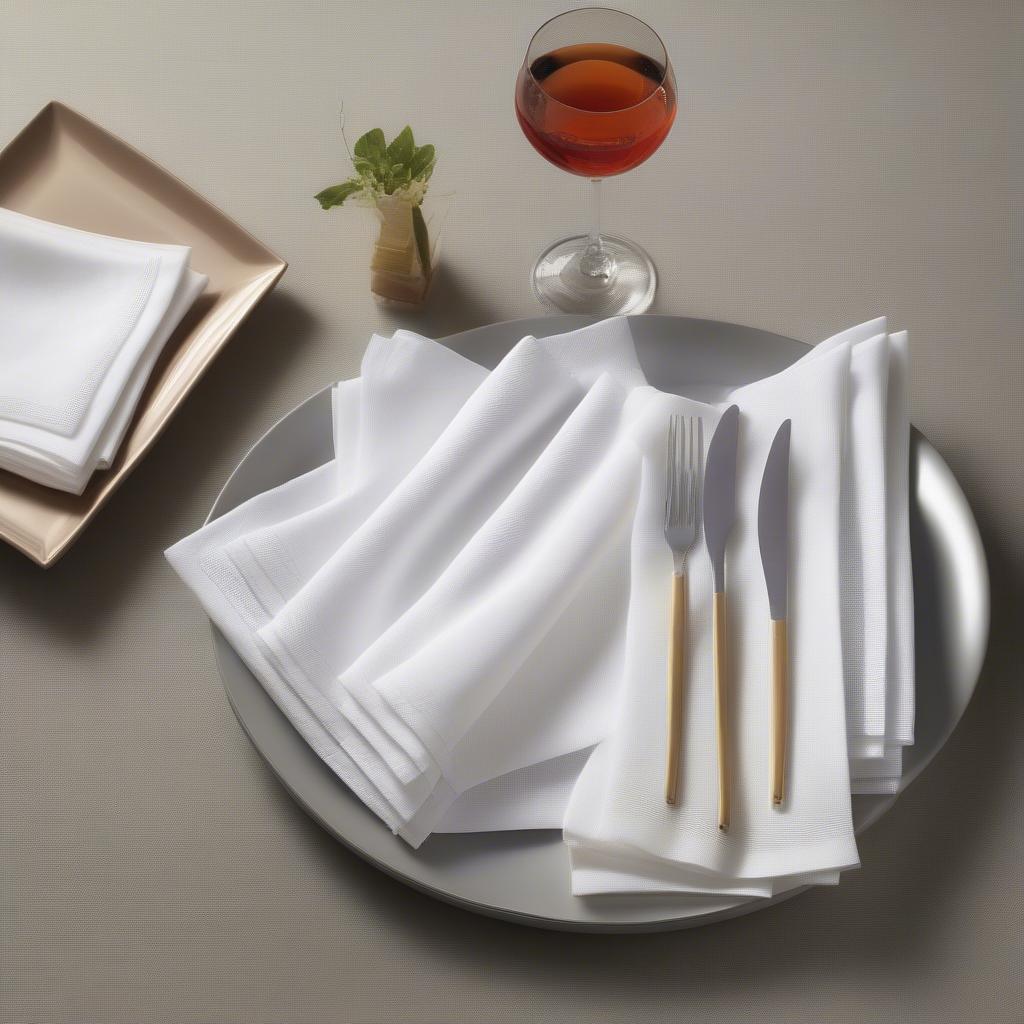 Different types of linen napkins available in bulk