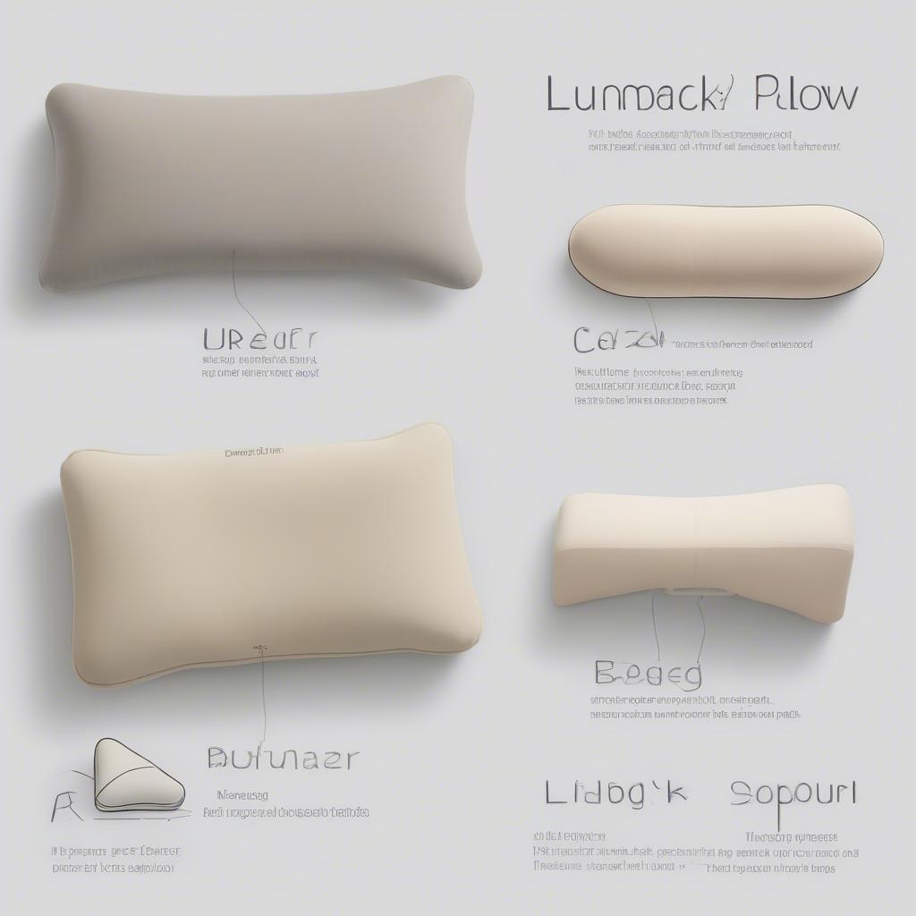 Various Lumbar Pillow Shapes and Patterns