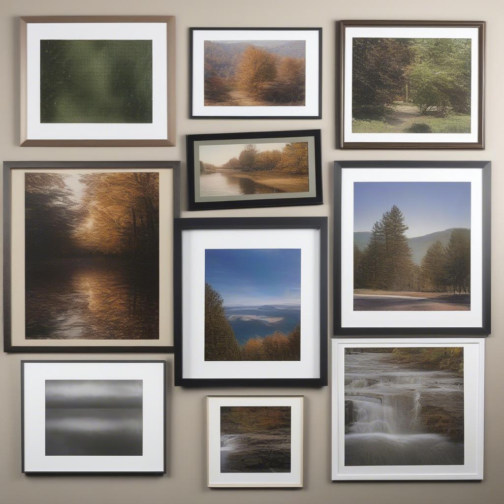 Various matting styles for 11x14 prints